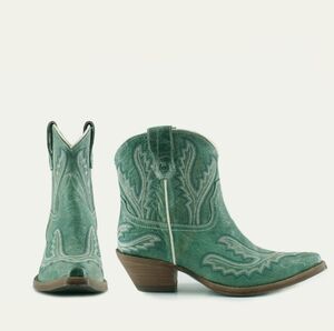 The Eleanor Turquoise Ankle Boots